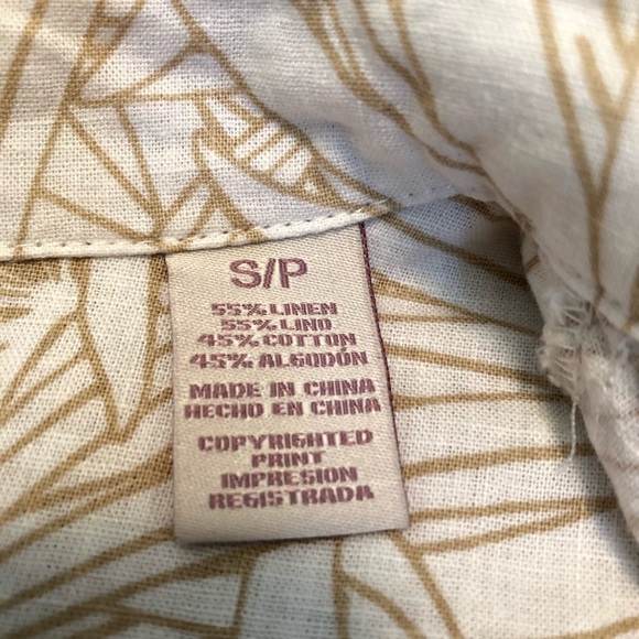 Linen/Cotton Cool V-Neck Button Shirt - Picture 4 of 8